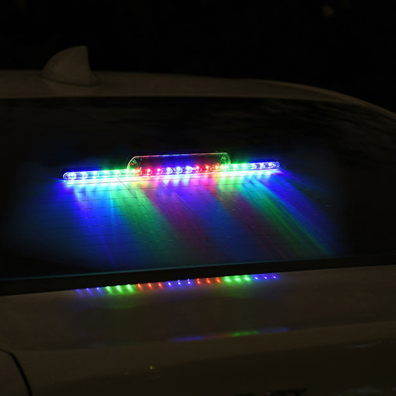 LED solar car anti-tailgating lights