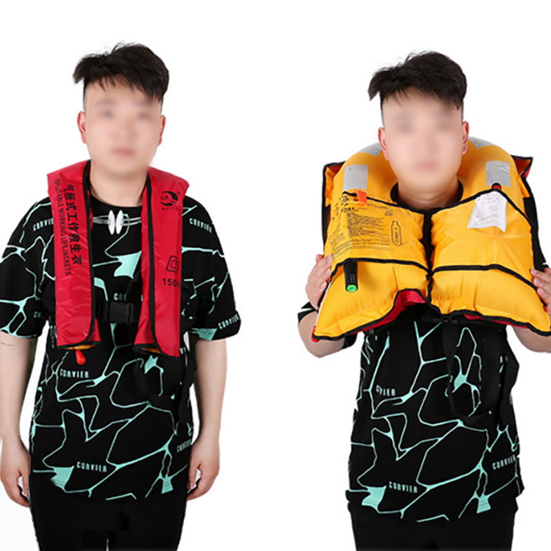 Inflatable work life jacket