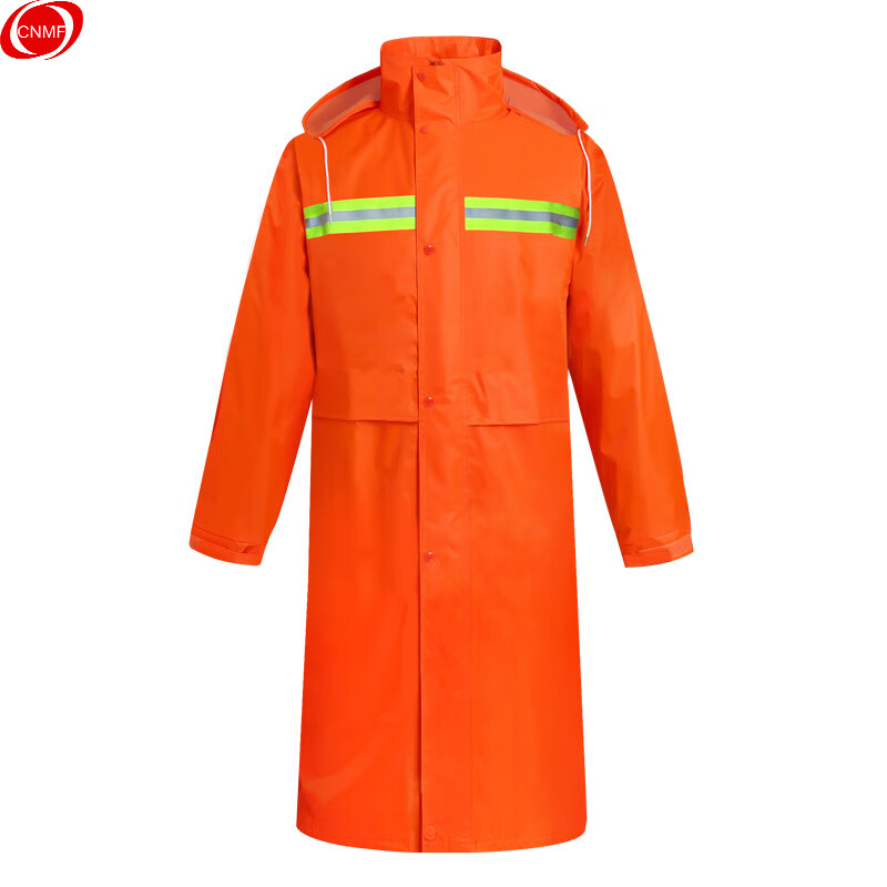 Long one-piece reflective raincoat