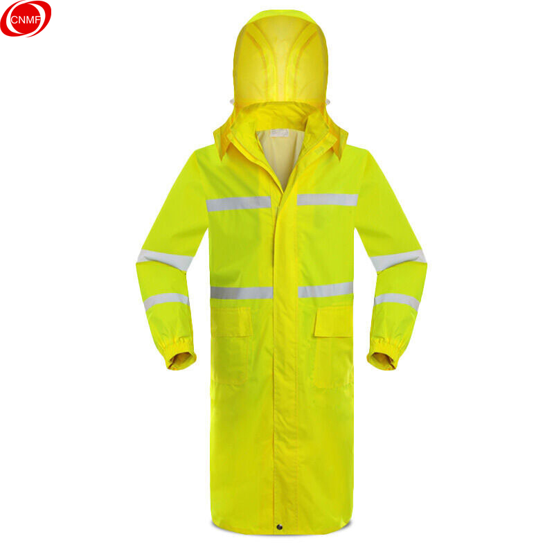 Fluorescent yellow windbreaker raincoat